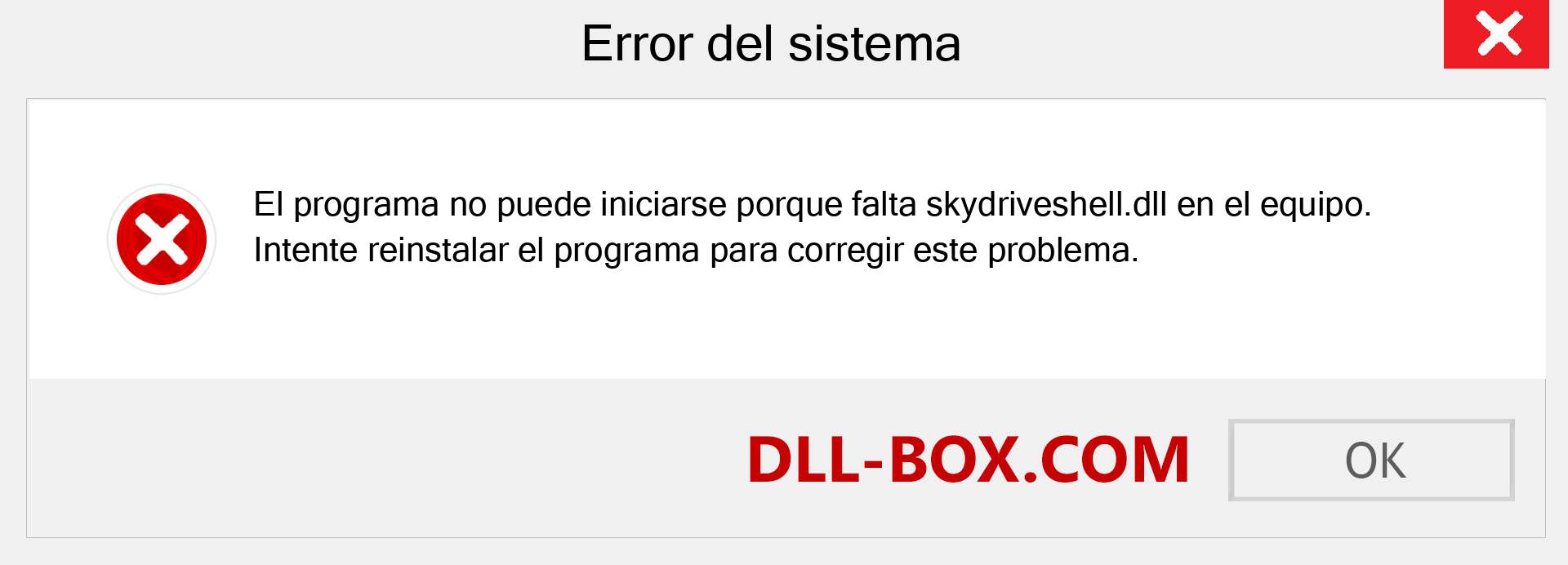 ¿Falta el archivo skydriveshell.dll ?. Descargar para Windows 7, 8, 10 - Corregir skydriveshell dll Missing Error en Windows, fotos, imágenes